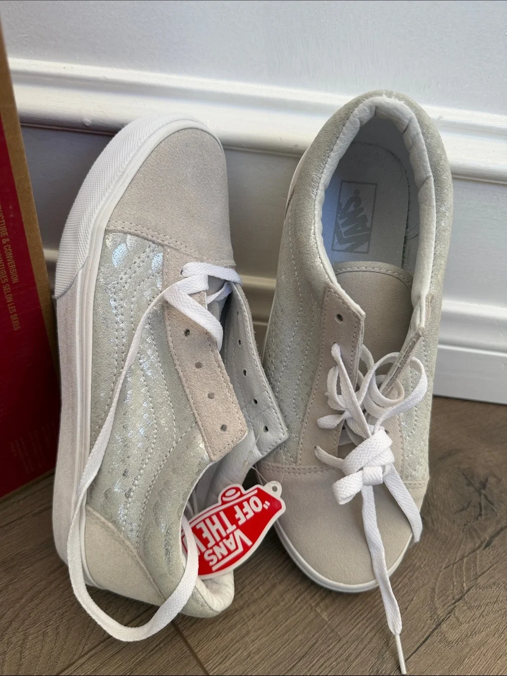 Vans Kids Old Skool Metallic Snake Sneakers - Silver